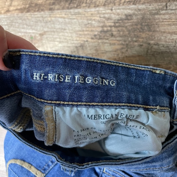 American Eagle High Rise Legging Distressed Size 4 - Picture 5 of 10